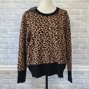 Marled Reunited Leopard Print Sweater NEW Plus 3X Long Sleeve Glam Classic